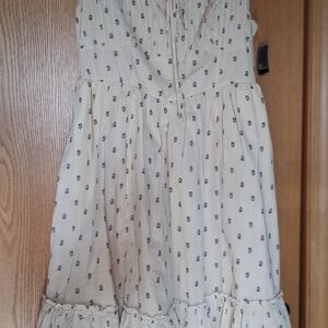 Charming Cream Floral Kids Dress